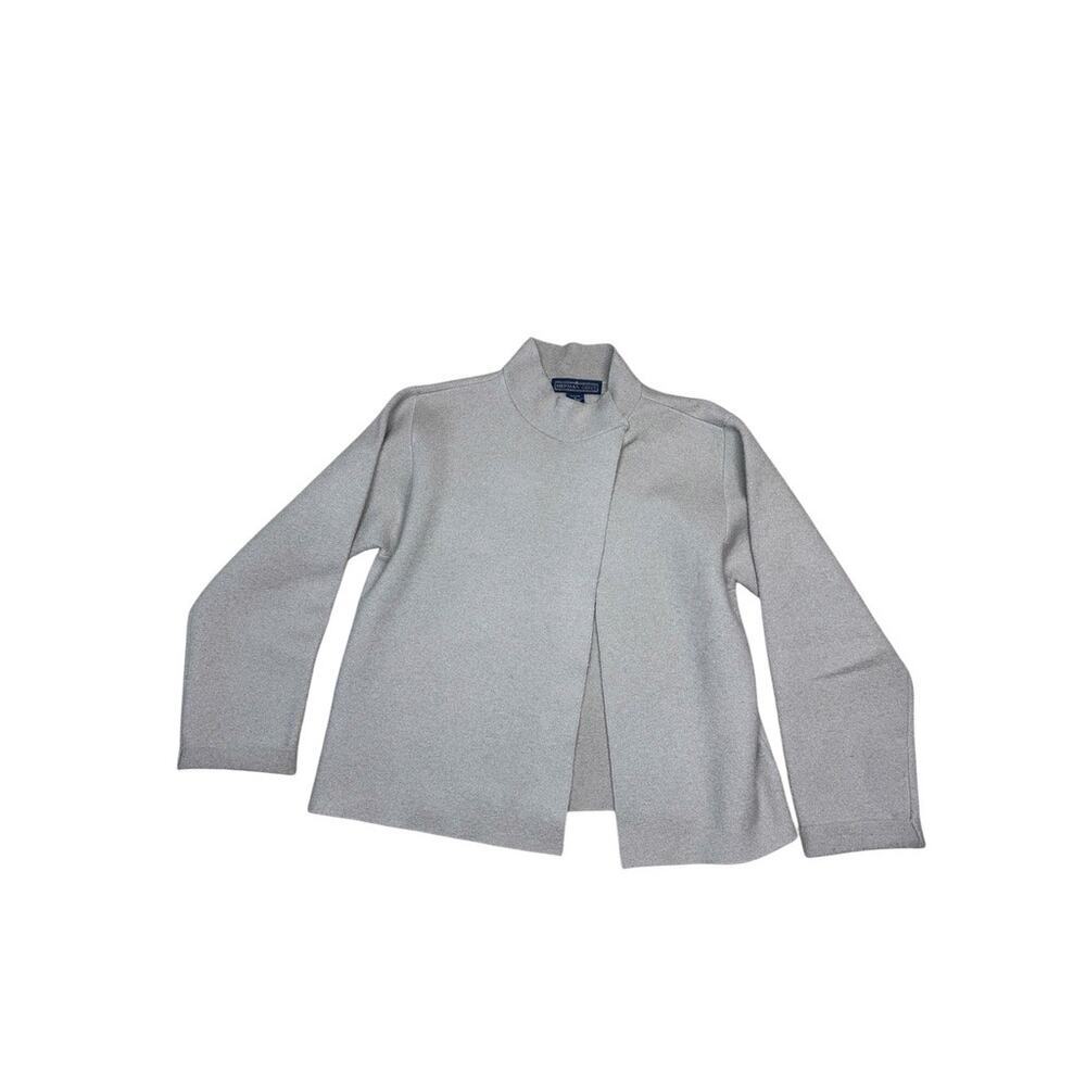Herman Geist Vintage 100% Wool Tan Cardigan Sweater Jacket Women's Small - Picture 8 of 9
